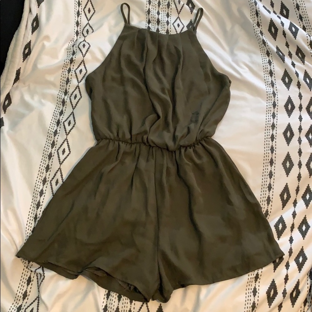 Olive green romper